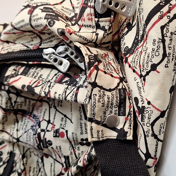 #ACW  E.M. KEKE sport canves bag collage of subway & train stations in France - Picture 11 of 16